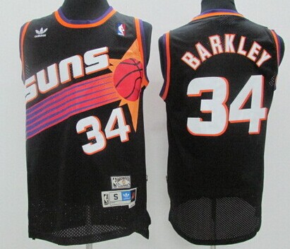 Phoenix Suns #34 Charles Barkley Black Swingman Throwback Jersey - Zenithce