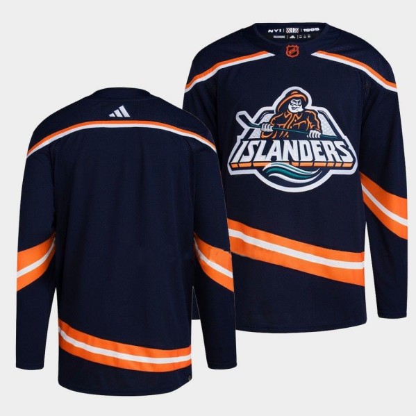 New York Islanders Blank 2022 Navy Reverse Retro 2.0 Stitched Jersey - Zenithce