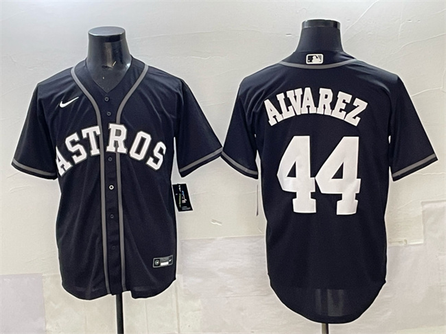 Houston Astros #44 Yordan Alvarez Black Lights Out Limited Stitched Jersey - Zenithce
