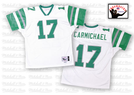Mitchell And Ness Eagles #17 Harold Carmichael White Stitched Throwback Jersey - Zenithce