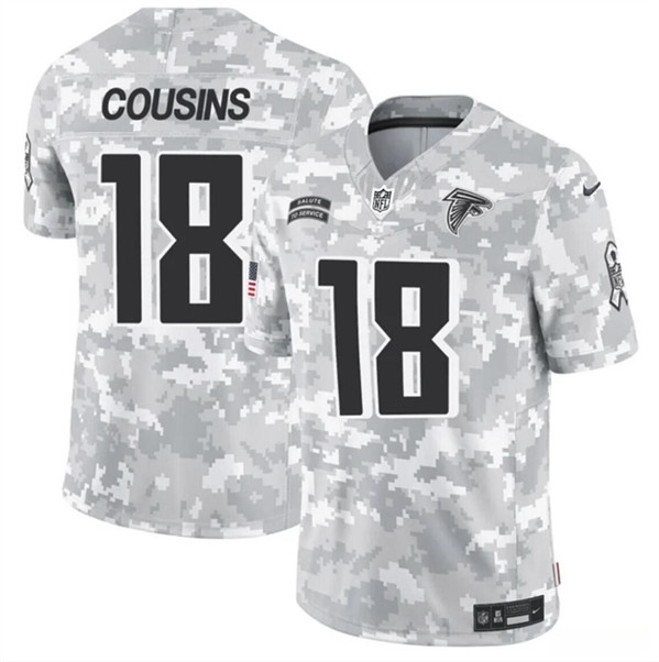 Atlanta Falcons #18 Kirk Cousins 2024 F.U.S.E. Arctic Camo Salute To Service Limited Stitched Jersey - Zenithce