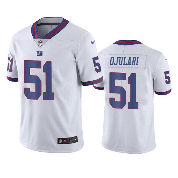 New York Giants #51 Azeez Ojulari White Color Rush Limited Stitched Jersey - Zenithce