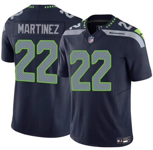 Seattle Seahawks #22 Damien Martinez Navy 2025 F.U.S.E. Vapor Untouchable Limited Football Stitched Jersey - Zenithce
