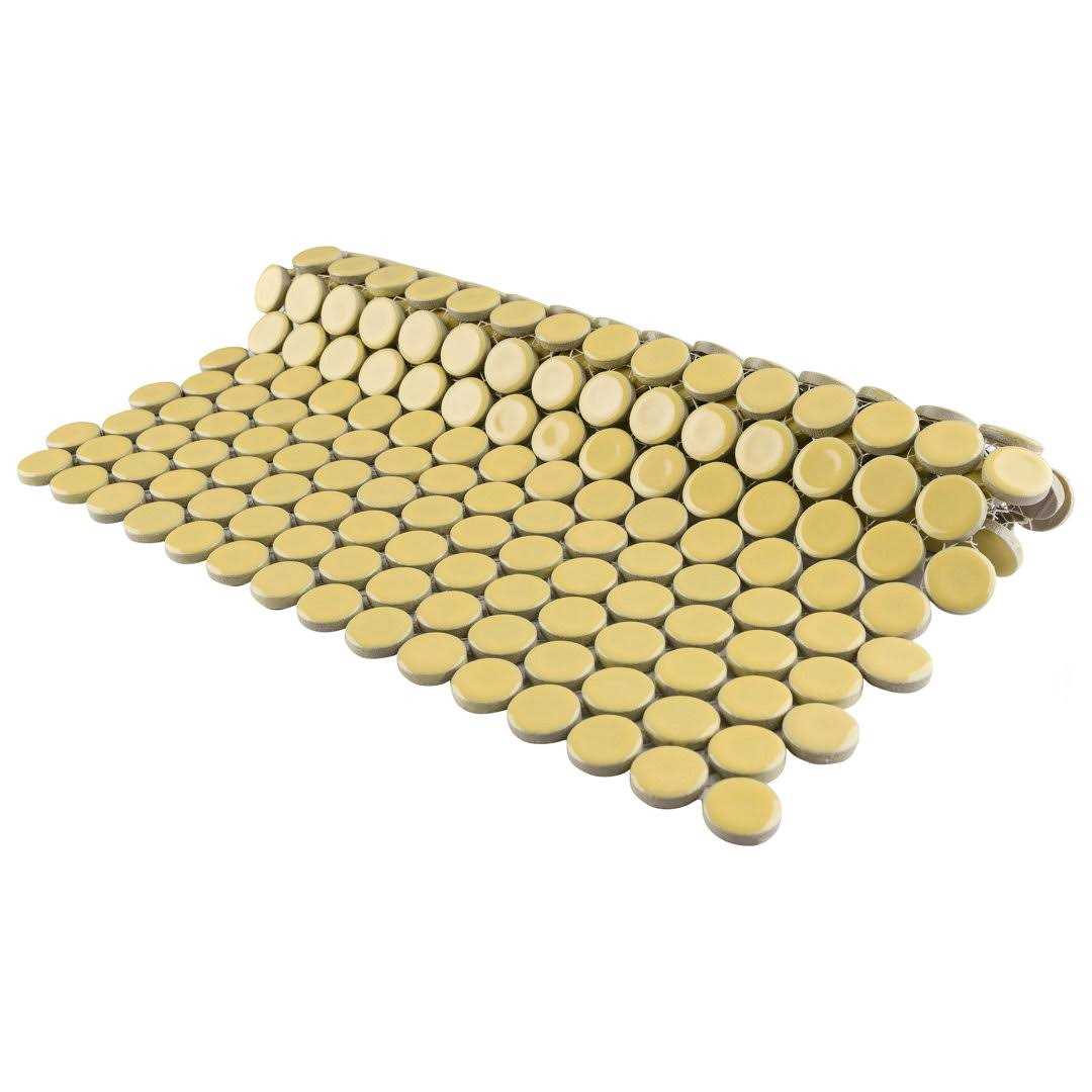 Hudson Penny Round .80 x .80 Porcelain Penny Round Mosaic Wall & Floor Tile Merola Tile - Zenithce