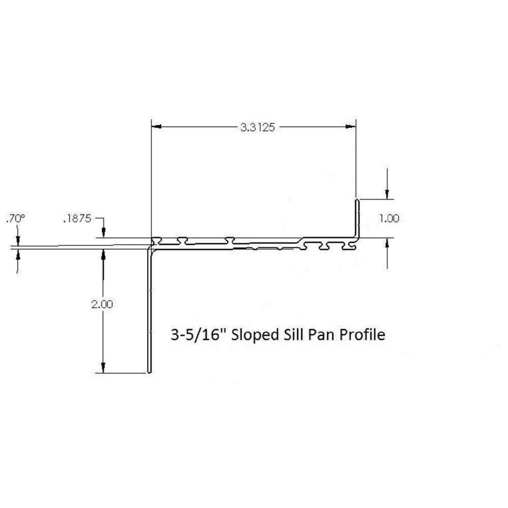 Suresill 1-3/8 in. x White Pvc Sloped Head Flashing for Door and Window Installation and Flashing - Zenithce