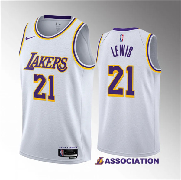 Los Angeles Lakers #21 Maxwell Lewis White 2023 Draft Association Edition Stitched Jersey1 - Zenithce