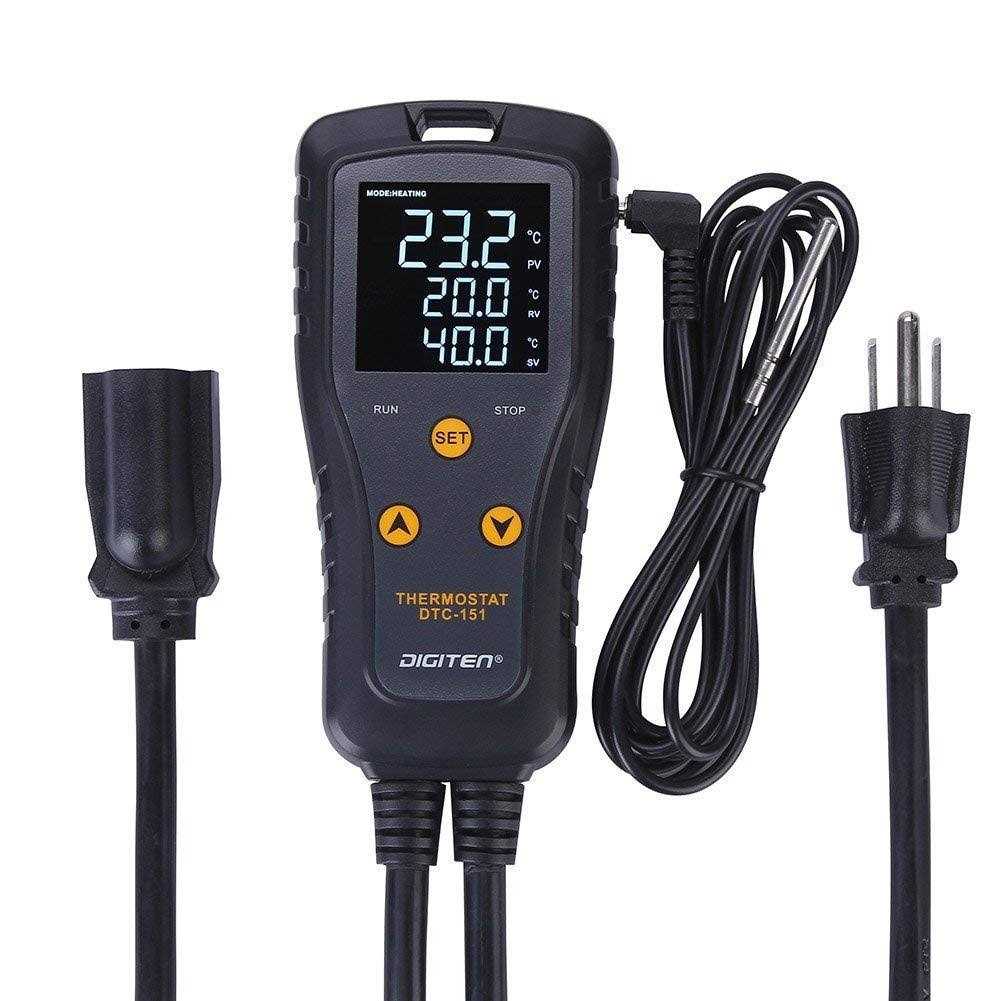 Digiten Temperature Controller Heat Mat Thermostat Outlet Dtc101 Temperature Controlled Outlet Greenhouse Thermostat Aquarium Temperature Controller - Zenithce