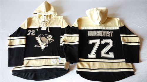Penguins #72 Patric Hornqvist Black Sawyer Hooded Sweatshirt Stitched Jersey - Zenithce