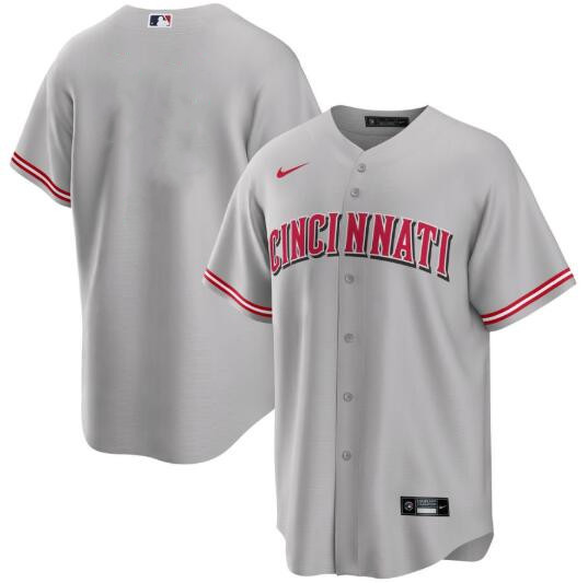 Cincinnati Reds Blank Gray Cool Base Stitched Jersey - Zenithce