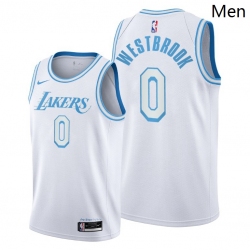 Lakers Russell Westbrook 2021 trade white city edition jersey - Zenithce