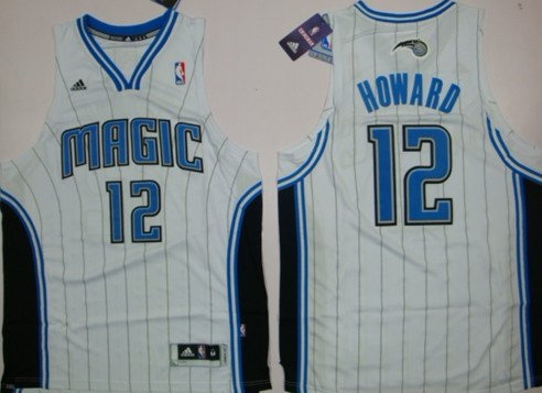 Orlando Magic #12 Dwight Howard Revolution 30 Swingman White Jersey - Zenithce