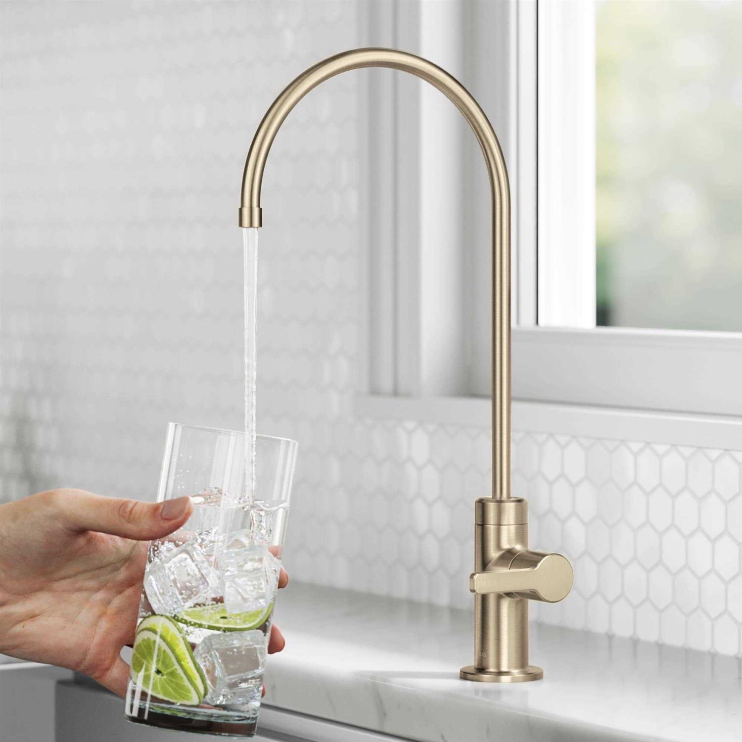 Kraus Oletto Single Handle Drinking Water Filter Faucet for Reverse Osmosis or Water Filtration System FF-103 - Zenithce