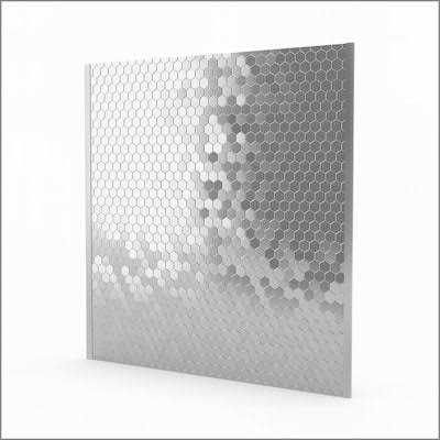 SpeedTiles Hex II SB Black Stainless 30 in. x 30.75 in. x 5mm Metal Peel and Stick Range Backsplash Mosaic RAHE043-SB - Zenithce