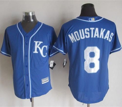 Royals #8 Mike Moustakas Blue Alternate 2 New Cool Base Stitched Jersey - Zenithce