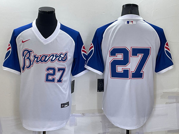 Atlanta Braves #27 Austin Riley White Cool Base Stitched Jersey - Zenithce