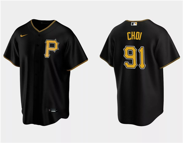 Pittsburgh Pirates #91 Ji Man Choi Black Cool Base Stitched Jersey - Zenithce