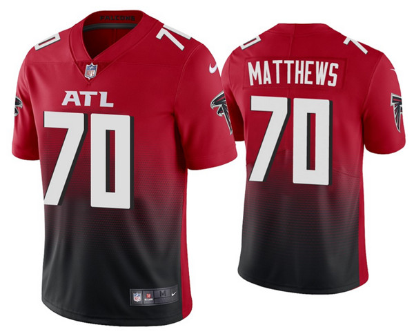 Atlanta Falcons #70 Jake Matthews 2020 Red Vapor Untouchable Limited Stitched Jersey - Zenithce