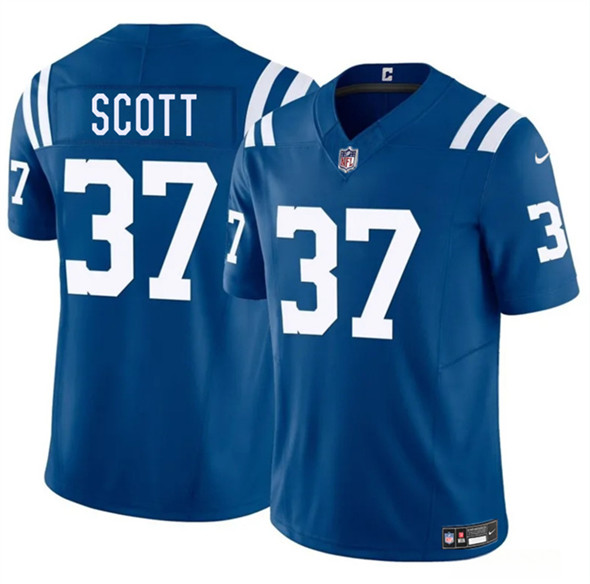 Indianapolis Colts #37 Daniel Scott Blue 2025 F.U.S.E. Vapor Limited Stitched Jersey - Zenithce