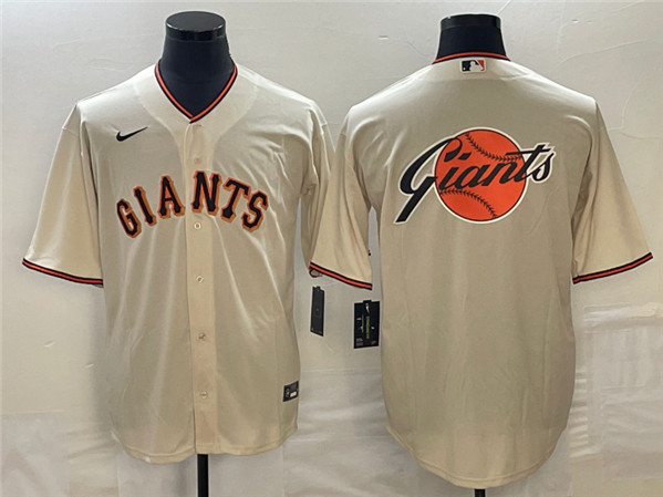 San Francisco Giants Cream Team Big Logo Cool Base Stitched Jersey - Zenithce