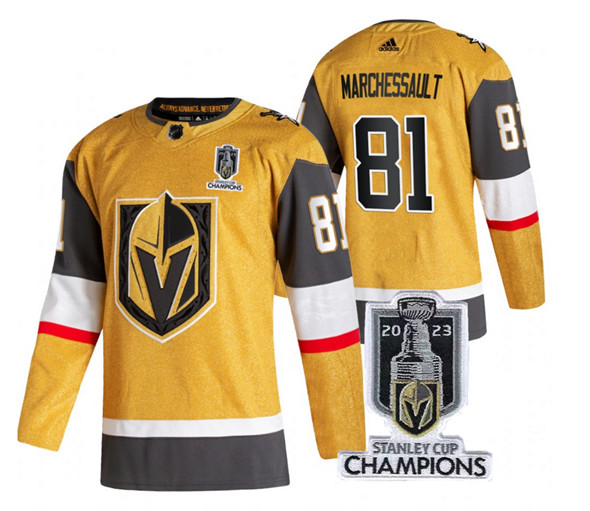 Vegas Golden Knights #81 Jonathan Marchessault Gold 2023 Stanley Cup Champions Stitched Jersey - Zenithce
