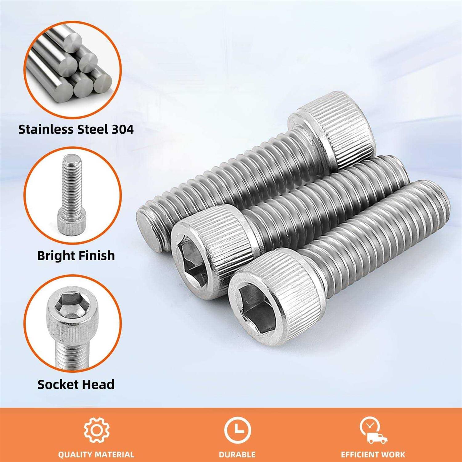 MewuDecor m5-0.8 x 20mm Socket Head Cap Screws Allen Socket Drive - Zenithce