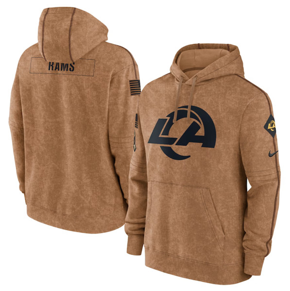 Los Angeles Rams 2023 Brown Salute To Service Pullover Hoodie - Zenithce