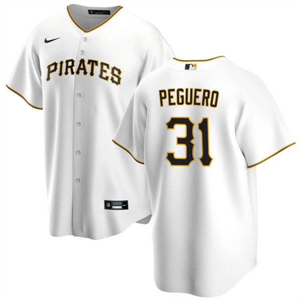 Pittsburgh Pirates #31 Liover Peguero White Cool Base Stitched Jersey - Zenithce