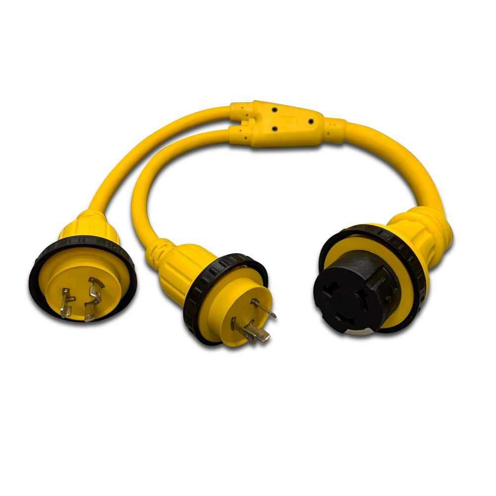 Halex 10/3 30 Amp 125-Volt Marine Shore Power Extension Cord - Zenithce