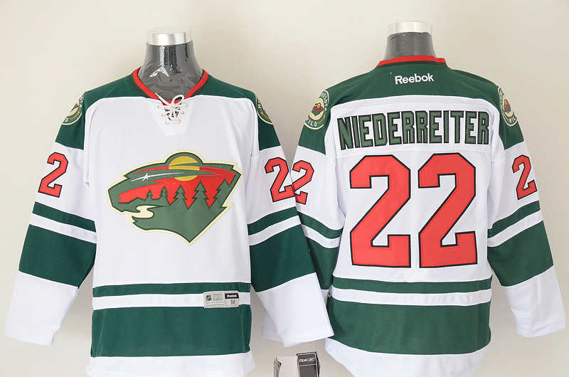 Wild #22 Nino Niederreiter White Stitched Jersey - Zenithce