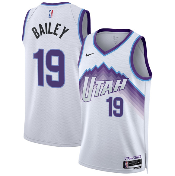 Utah Jazz #19 Ace Bailey White 2025 Association Edition Stitched Jersey - Zenithce