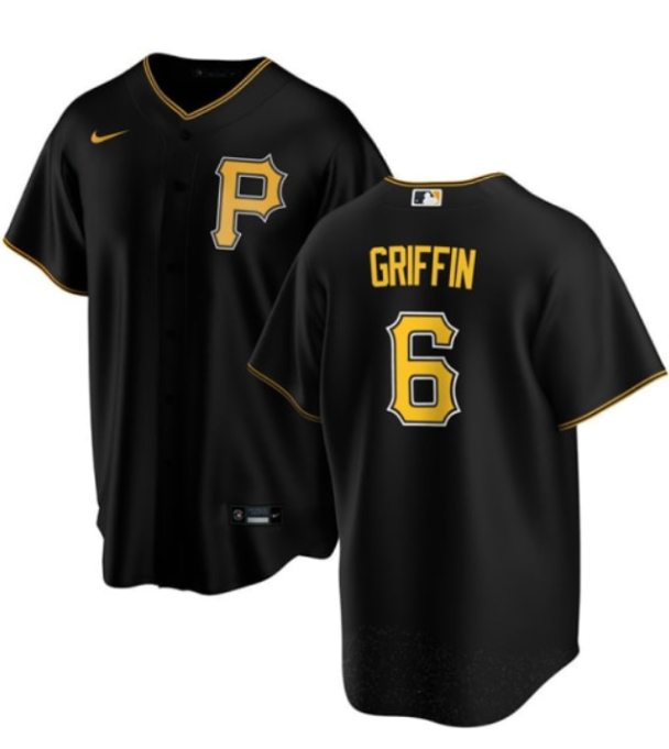 Pittsburgh Pirates #6 Konnor Griffin Black Cool Base Stitched Jersey - Zenithce