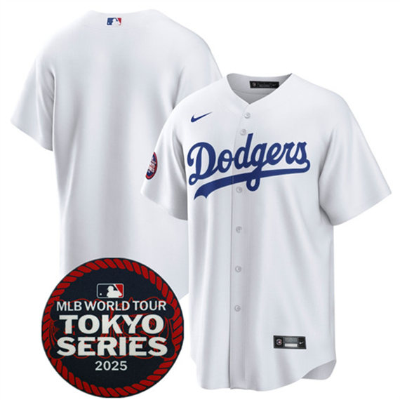 Los Angeles Dodgers Blank White 2025 World Tour: Tokyo Series Home Stitched Jersey - Zenithce