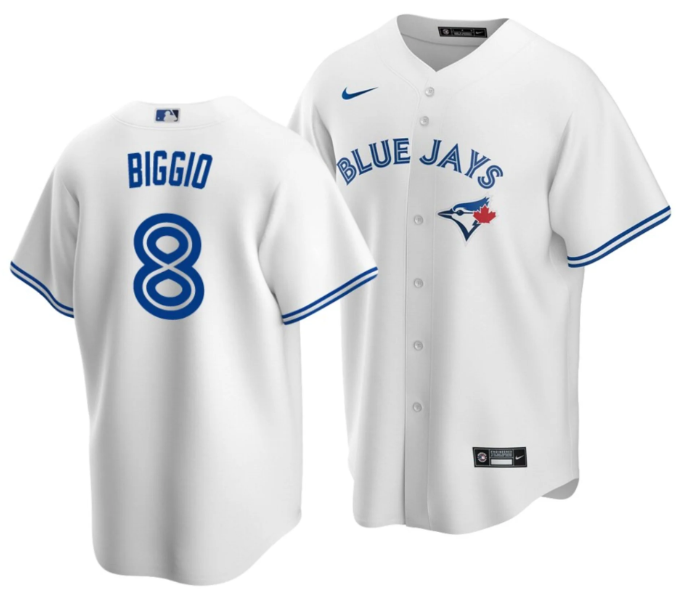 Toronto Blue Jays #8 Cavan Biggio White Cool Base Stitched Jersey - Zenithce