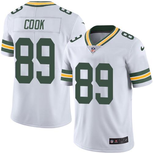 Packers #89 Jared Cook White Stitched Limited Rush Nike Jersey - Zenithce