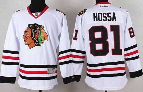 Blackhawks #81 Marian Hossa Stitched White Jersey - Zenithce
