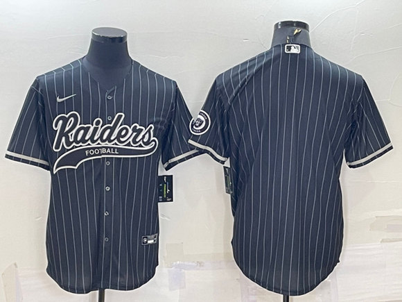 Las Vegas Raiders Blank Black With Patch Cool Base Stitched Baseball Jersey - Zenithce