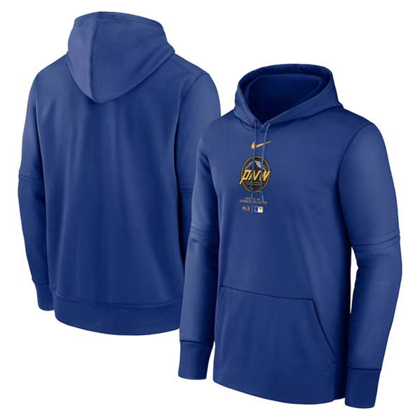 Milwaukee Brewers Royal Collection Practice Performance Pullover Hoodie - Zenithce
