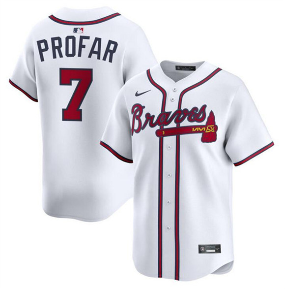 Atlanta Braves #7 Jurickson Profar White 2025 Home Limited Stitched Jersey - Zenithce