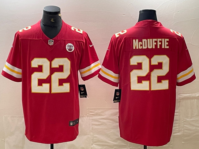Kansas City Chiefs #22 Trent McDuffie Red Vapor Untouchable Limited Stitched Jersey - Zenithce