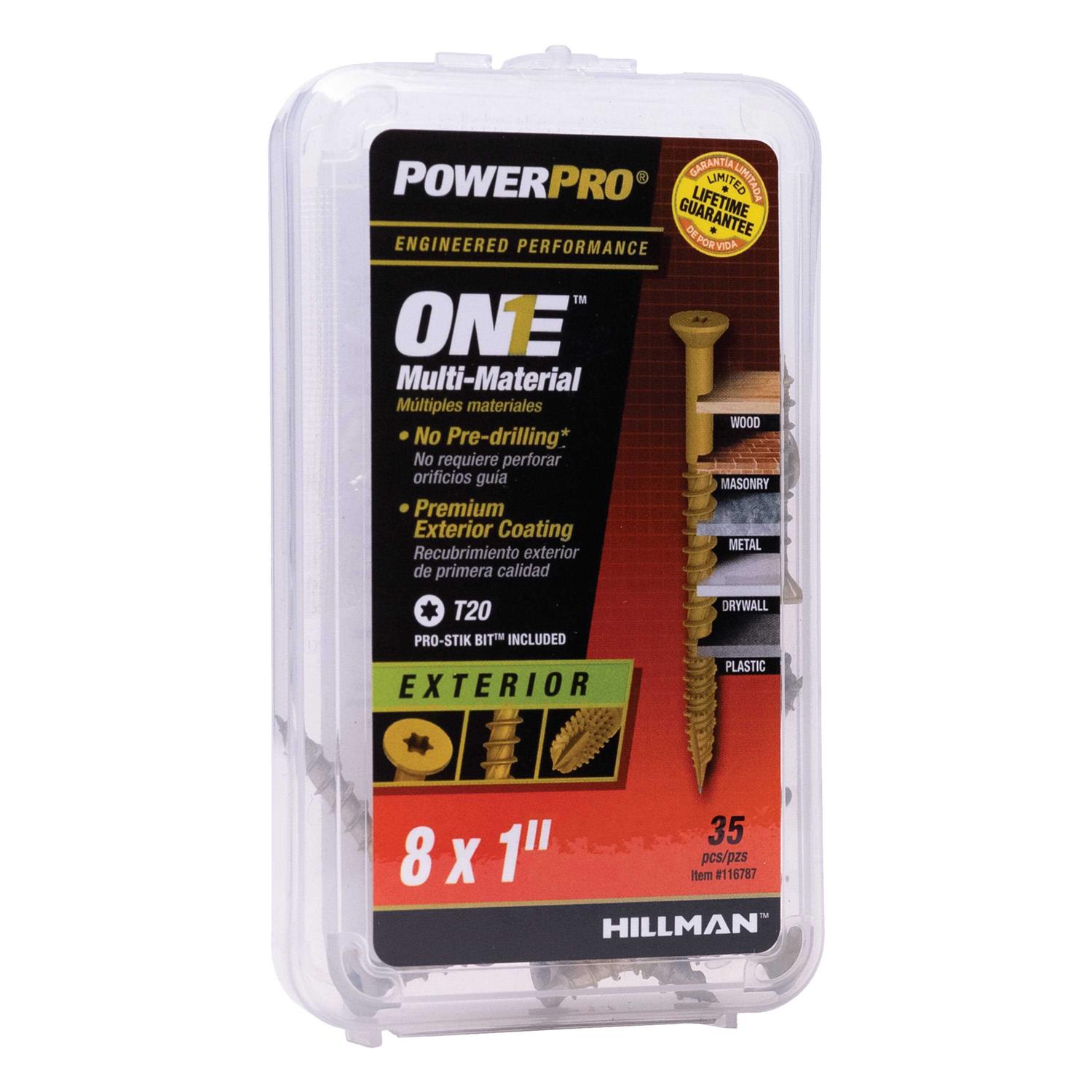 Hillman PowerPro One Multi-Material Exterior Screws - Zenithce