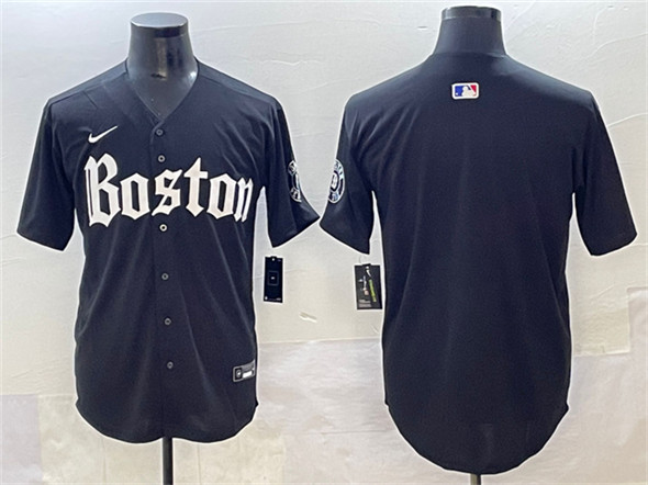 Boston Red Sox Blank Black Gothic Vapor Limited Stitched Jersey - Zenithce