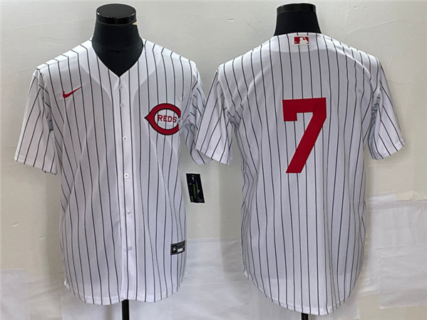 Cincinnati Reds #7 Spencer Steer White Field Of Dreams Stitched Jersey - Zenithce