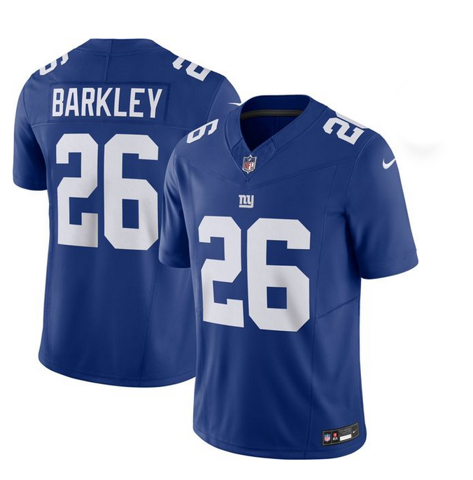 New York Giants #26 Saquon Barkley Blue 2023 F.U.S.E. Vapor Untouchable Limited Stitched Jersey - Zenithce