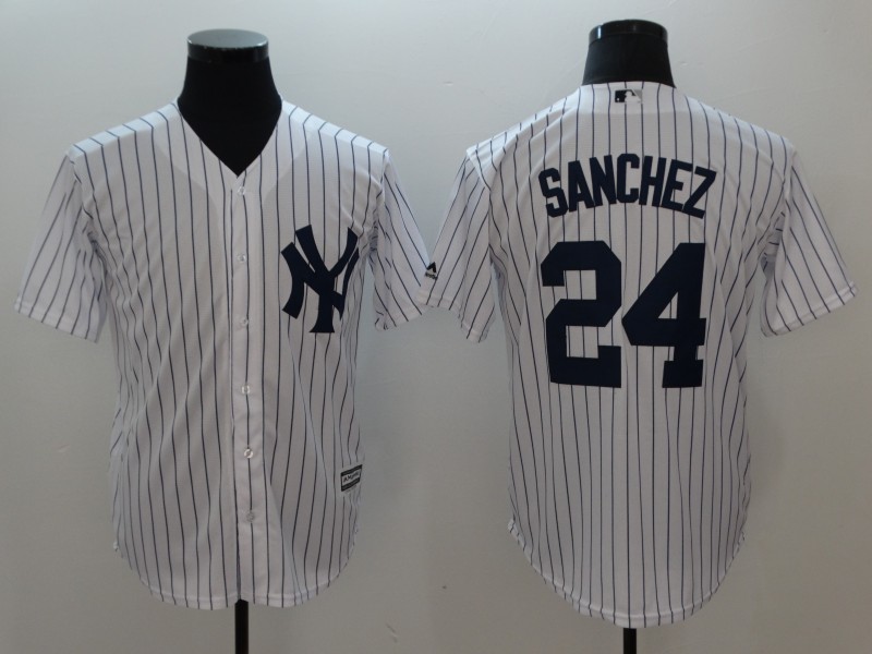 New York Yankees #24 Gary Sanchez White Cool Base Stitched Jersey - Zenithce