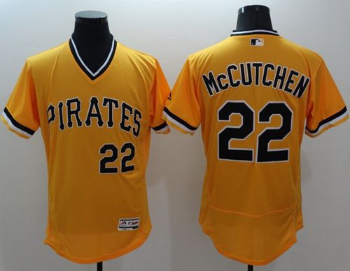 Pirates #22 Andrew McCutchen Gold Flexbase Authentic Collection Cooperstown Stitched Jersey - Zenithce