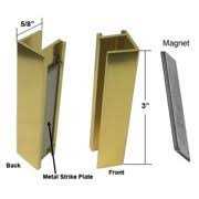 Gordon Glass Co. Gordon Glass Shower Door U-Channel with Metal Strike Plate for 3/8 and 5 - Zenithce