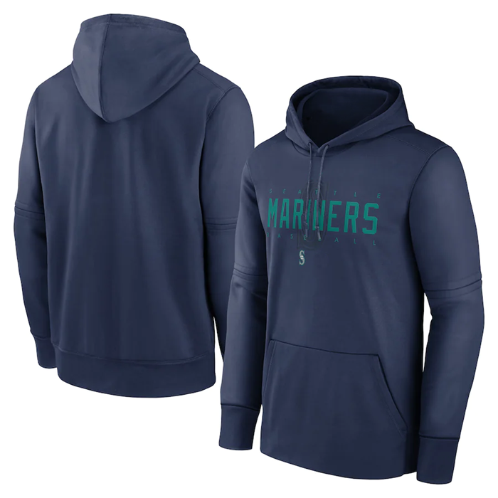 Seattle Mariners Navy Pregame Performance Pullover Hoodie - Zenithce