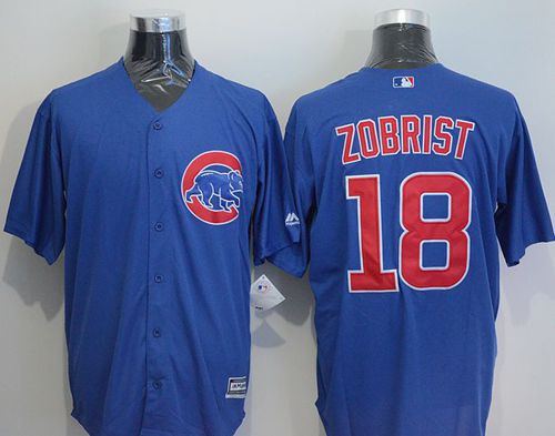 Cubs #18 Ben Zobrist Blue New Cool Base Stitched Jersey - Zenithce