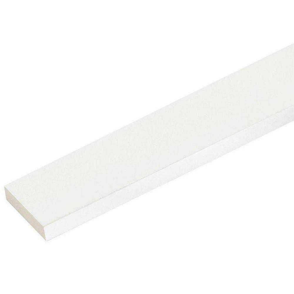Veranda 1 in. x 8 ft. White PVC Trim - Zenithce