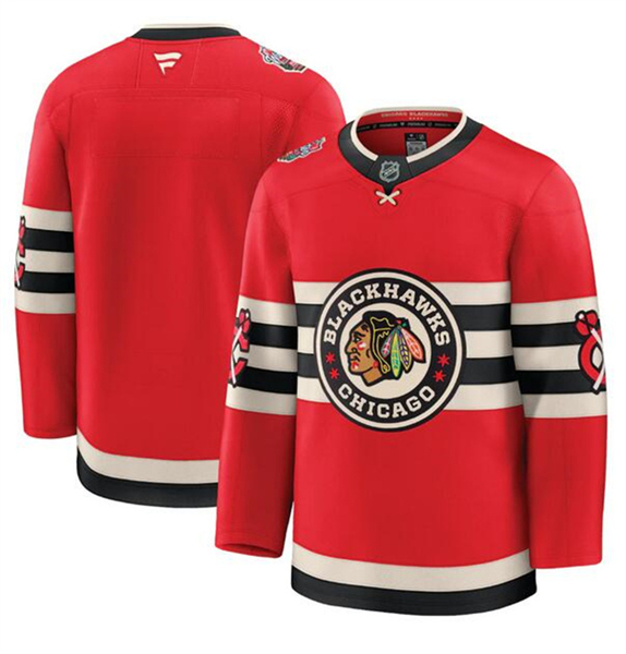 Chicago Blackhawks Blank Red 2024-25 Winter Classic Stitched Jersey - Zenithce